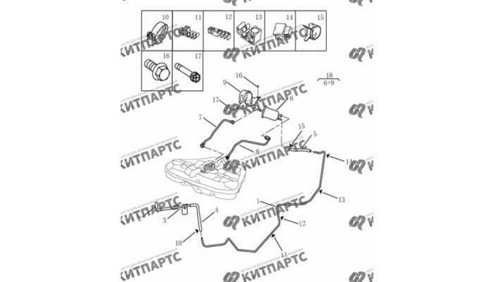 Топливные трубки (1,8 l) Geely Emgrand (EC7)